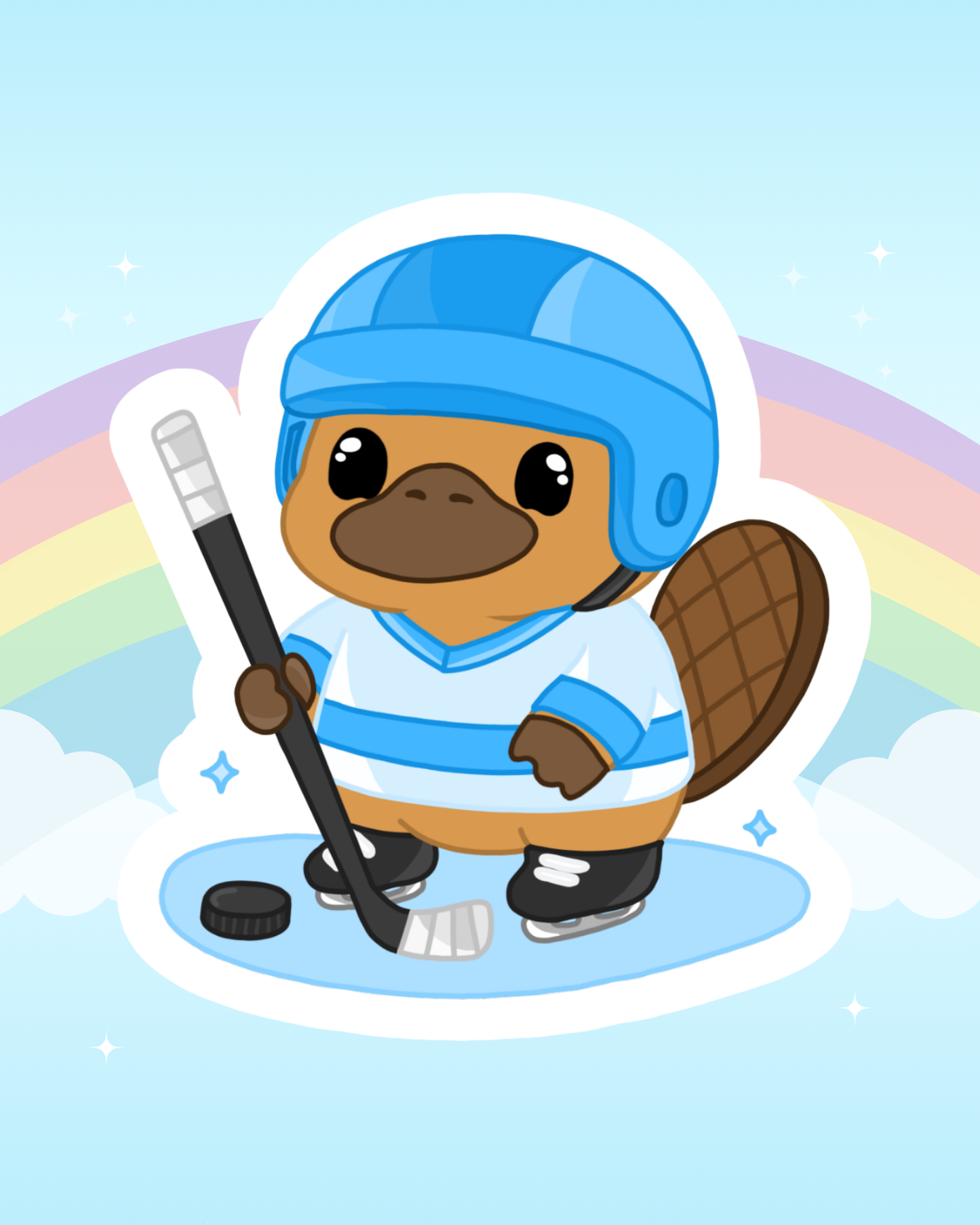 Percy Ice Hockey Player Die Cut
