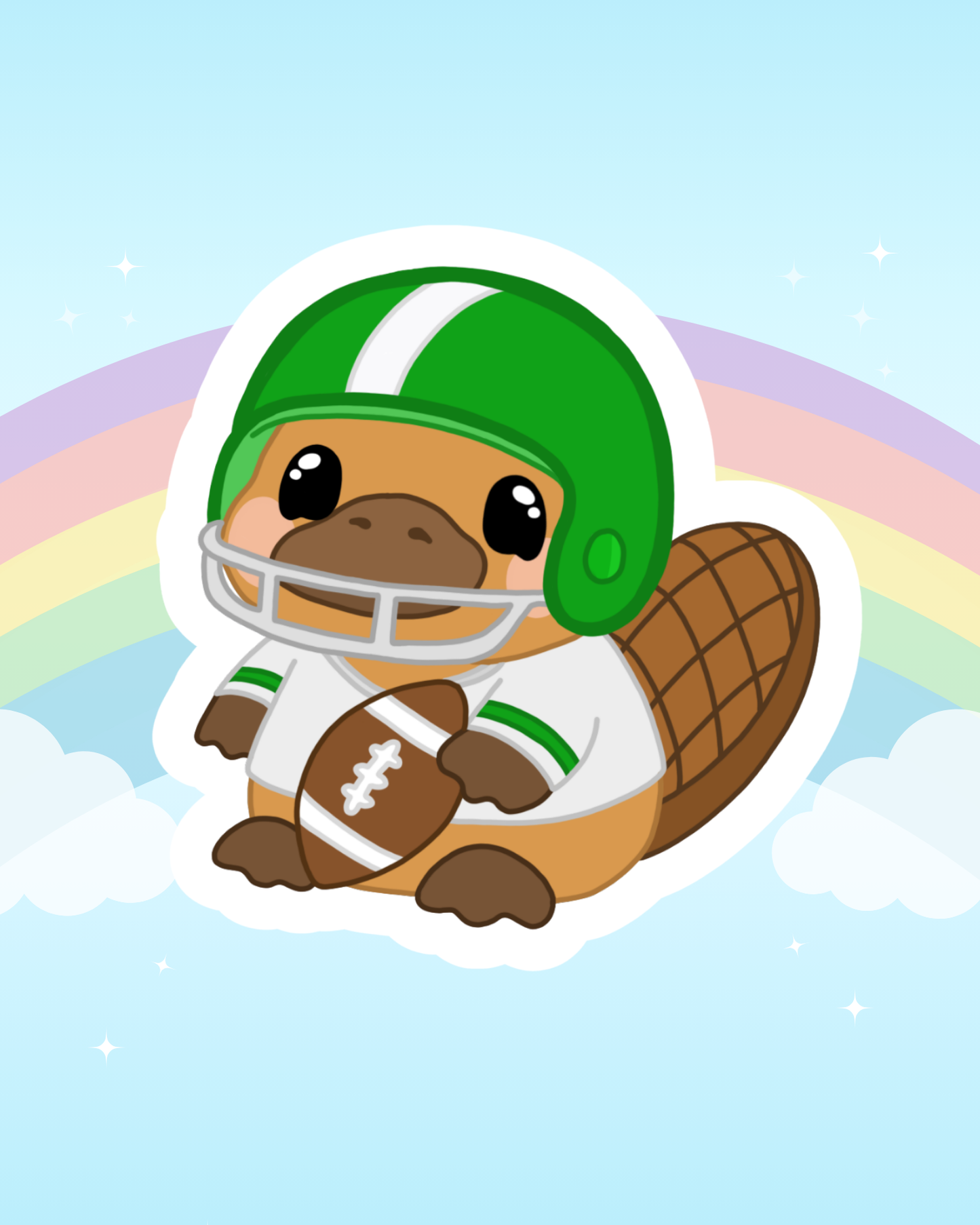 Percy Football Player Die Cut