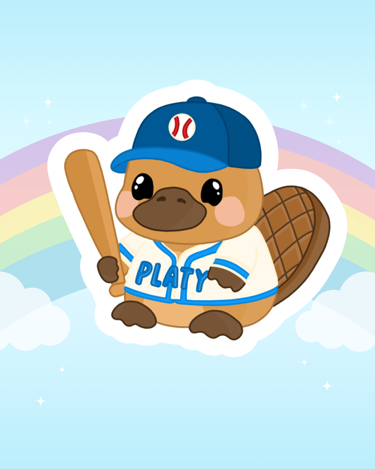 Blue Baseball Percy Die Cut