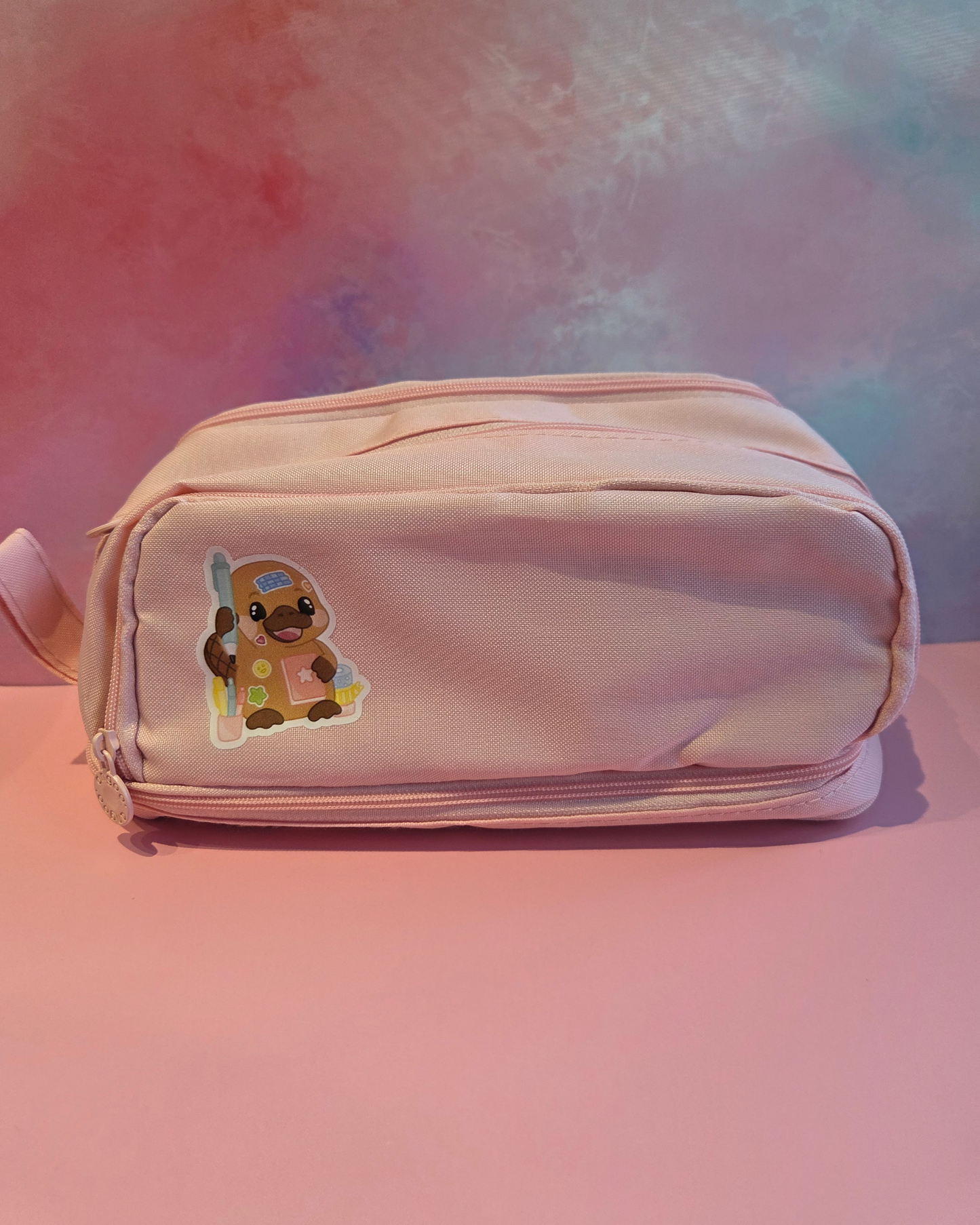Pink Scribbly Critters Pencil Case